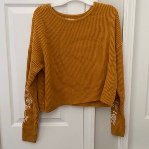 LA hearts sweater - mustard yellow